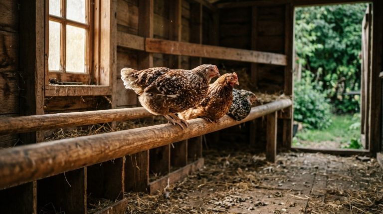 Perchoir pour poules, hauteur et emplacement idéaux
